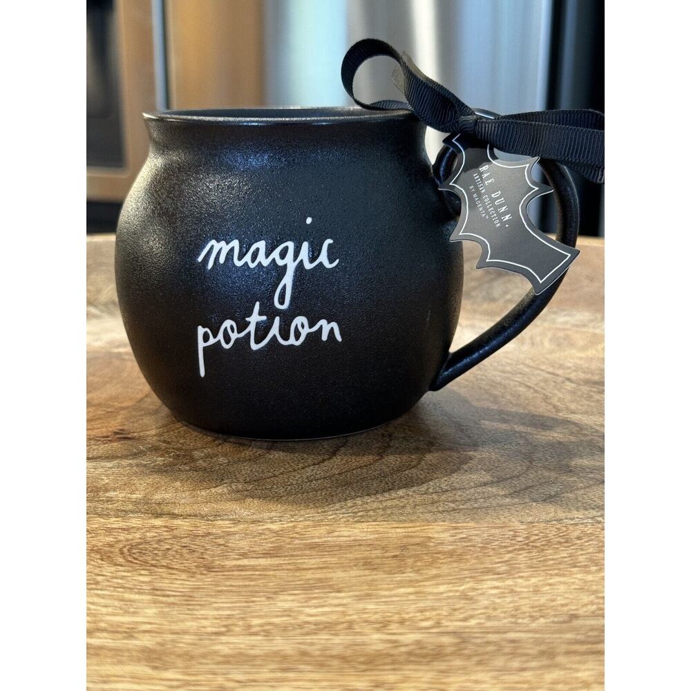 Rae Dunn “Magic Potion” Textured Cauldron Halloween Mug 2024